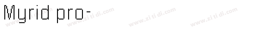 Myrid pro字体转换